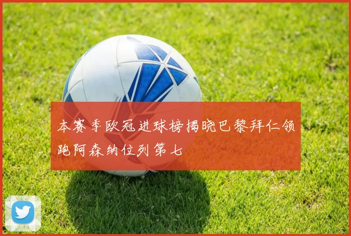 本赛季欧冠进球榜揭晓巴黎拜仁领跑阿森纳位列第七